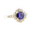 Image 1 : 1.50 ctw Sapphire and Diamond Ring - 14KT Yellow Gold
