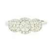 Image 2 : 14k Solid White Gold VS F 1.25Ctw 3 Round Cluster Diamond Ring Band