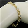 Image 2 : 18k Yellow Gold 2.15 ctw Bezel Round Brilliant Diamond Open Heart Tennis Bracele