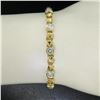 Image 3 : 18k Yellow Gold 2.15 ctw Bezel Round Brilliant Diamond Open Heart Tennis Bracele
