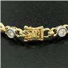 Image 6 : 18k Yellow Gold 2.15 ctw Bezel Round Brilliant Diamond Open Heart Tennis Bracele