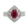 Image 2 : 6.56 ctw Ruby and Diamond Ring - 14KT White Gold