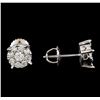 Image 2 : 0.71 ctw Diamond Earrings - 14KT White Gold