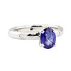 Image 1 : 1.62 ctw Sapphire and Diamond Ring - Platinum