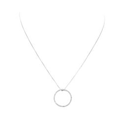 0.53 ctw Diamond Pendant And Chain - 14KT White Gold