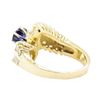 Image 3 : 2.03 ctw Blue Sapphire And Diamond Ring - 14KT Yellow Gold