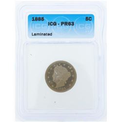 1885 Liberty Head Proof Nickel Coin ICG PR63 Laminated