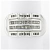 Image 1 : Large Mens 14K White Gold .90 ctw Round & Baguette Diamond  Channel Band Ring