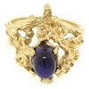 Image 1 : Estate 14kt Yellow Gold 1.98 ctw Amethyst Coral Reef Nugget Cocktail Ring