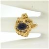 Image 8 : Estate 14kt Yellow Gold 1.98 ctw Amethyst Coral Reef Nugget Cocktail Ring