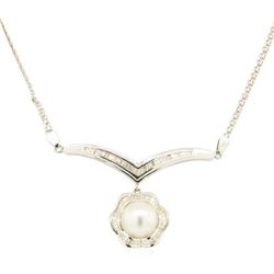 1.0 ctw Diamond Necklace - 14KT White Gold