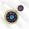 Image 3 : John Hardy Dot 18k Gold & Silver Amethyst & Blue Topaz Two Finger Statement Ring