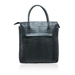 Nancy Gonzales Large Grey Crocodile Tote