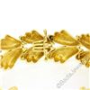 Image 8 : 14kt Yellow Gold 6.81 ctw Multi Gemstone Ribbed Wide Leaf Chain Bracelet