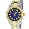 Image 2 : Rolex Ladies 2 Tone 14K Blue Vignette VS Diamond Oyster Datejust Wristwatch