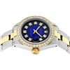 Image 3 : Rolex Ladies 2 Tone 14K Blue Vignette VS Diamond Oyster Datejust Wristwatch