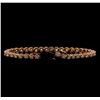 Image 3 : 14KT Rose Gold 3.28 ctw Diamond Tennis Bracelet