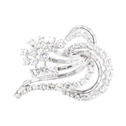 5.64 ctw Diamond Pin - 18KT White Gold