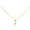 Image 1 : 0.2 ctw Diamond Pendant With Chain - 14KT Yellow Gold