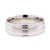 Image 1 : Comfort Fit Man's Band - 14KT White Gold