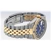 Image 4 : Rolex Mens 2 Tone 14K Lugs Blue Vignette Diamond String & Sapphire Datejust Wris