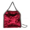 Stella McCartney Burgundy Velvet Falabella Mini Tote Crossbody Bag