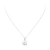 Image 2 : 0.40 ctw Diamond and Pearl Pendant with Chain - 14KT White Gold