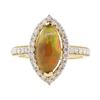 Image 2 : 1.73 ctw Opal and Diamond Ring - 14KT Yellow Gold