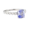 2.34 ctw Sapphire and Diamond Ring - 18KT White Gold