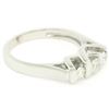 Image 4 : 14K White Gold 0.40 ctw High Bar Set Round Brilliant Cut Diamond Band Ring Sz 6.