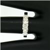 Image 8 : 14K White Gold 0.40 ctw High Bar Set Round Brilliant Cut Diamond Band Ring Sz 6.