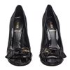 Image 3 : Fendi Black Patent Leather Peep Toe Buckle Heels 36.5