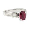 Image 1 : 2.65 ctw Ruby and Diamond Ring - 14KT White Gold