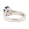 Image 3 : 1.66 ctw Blue Sapphire and Diamond Ring - 14KT White Gold