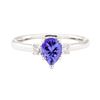 Image 2 : 0.89 ctw Tanzanite and Diamond Ring - 14KT White Gold