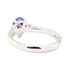 Image 3 : 0.89 ctw Tanzanite and Diamond Ring - 14KT White Gold