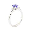 Image 4 : 0.89 ctw Tanzanite and Diamond Ring - 14KT White Gold