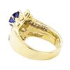 Image 3 : 2.15 ctw Blue Sapphire And Diamond Ring - 14KT Yellow Gold