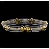 Image 2 : 1.60 ctw Diamond Bracelet - 14KT White and Yellow Gold