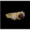 Image 1 : 14KT Yellow Gold 1.78 ctw Ruby and Diamond Ring