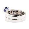 Image 3 : 2.49 ctw Sapphire And Diamond Ring And Attached Band - 18KT White Gold