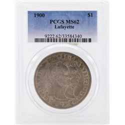 1900 $1 Lafayette Commemorative Silver Dollar Coin PCGS MS62