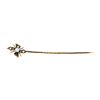 Image 1 : Opal and Seed Pearl Stick Pin - 9KT Yellow Gold