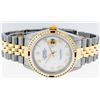 Image 5 : Rolex Mens 2 Tone 14K MOP Roman & Ruby Channel Set Diamond Datejust Wristwatch