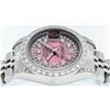 Image 6 : Rolex Ladies Stainless Steel Quickset Pink String Diamond Lugs Datejust Wristwat