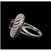 Image 3 : 14KT White Gold 2.47 ctw Ruby and Diamond Ring