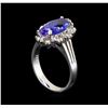 Image 4 : 14KT White Gold 2.76 ctw Tanzanite and Diamond Ring