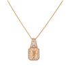 Image 1 : 14KT Rose Gold 3.44 ctw Morganite and Diamond Pendant With Chain