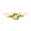 Image 1 : 18.50 ctw Citrine Hinged Cuff Bracelet - 10KT Yellow Gold