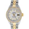 Image 2 : Rolex Ladies 2 Tone 14K Silver Diamond Datejust Wristwatch